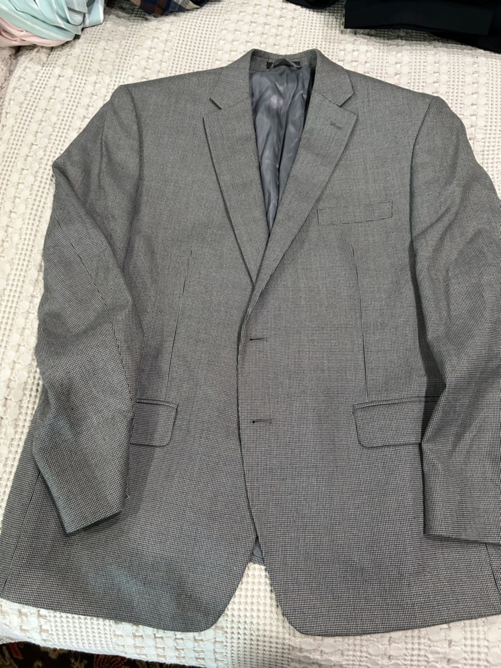Lauren Ralph Lauren Gray Textured Sport Coat Blazer